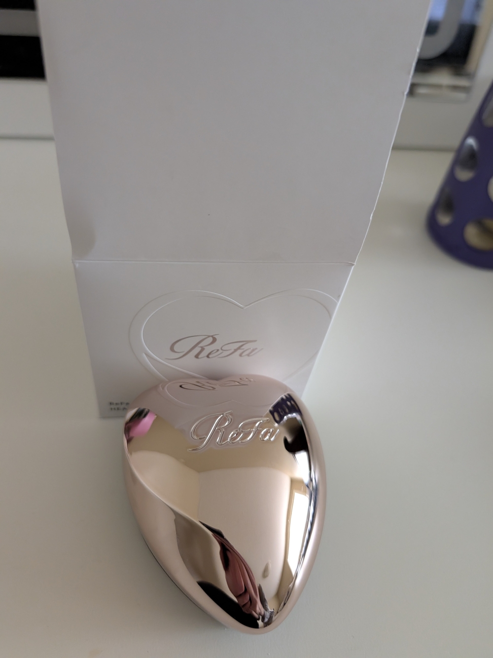 Heart-Shaped Facial Massager in Rose Gold